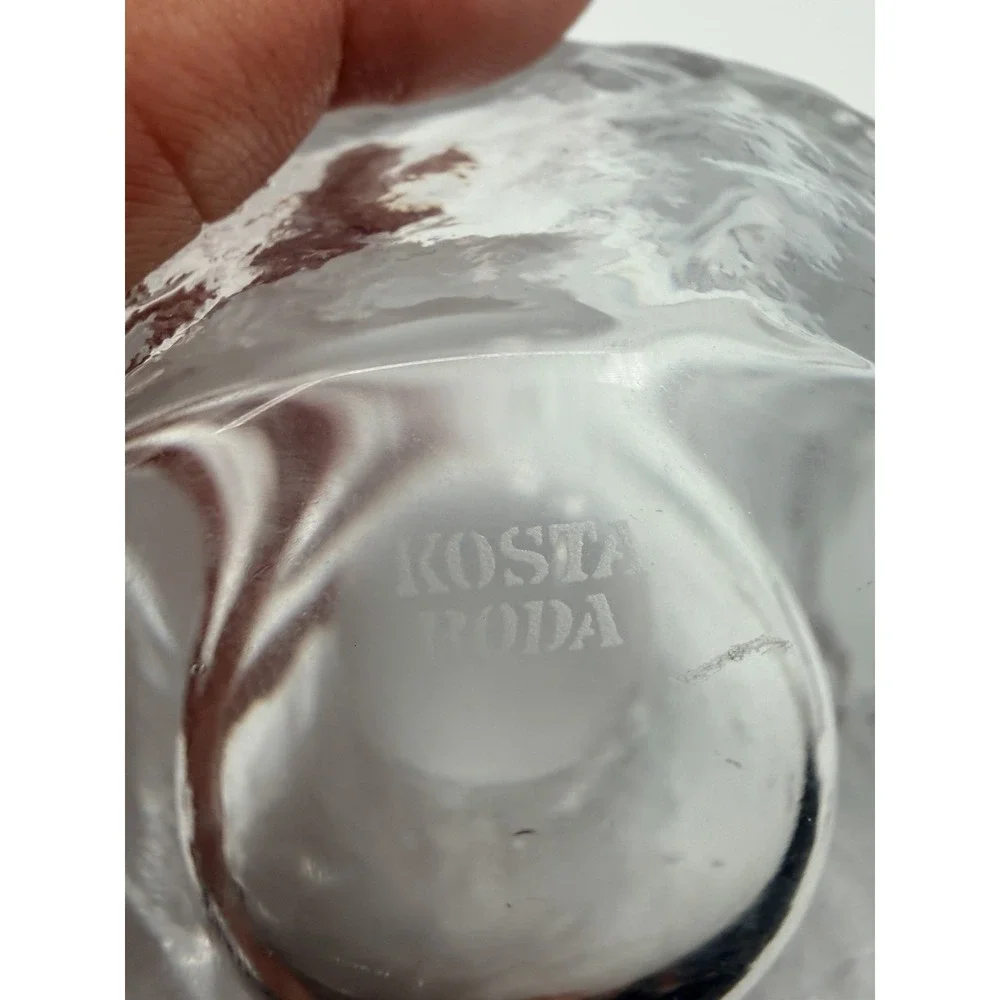 Vintage KOSTA BODA SWEDEN SNOWBALL VOTIVE CANDLE HOLDER